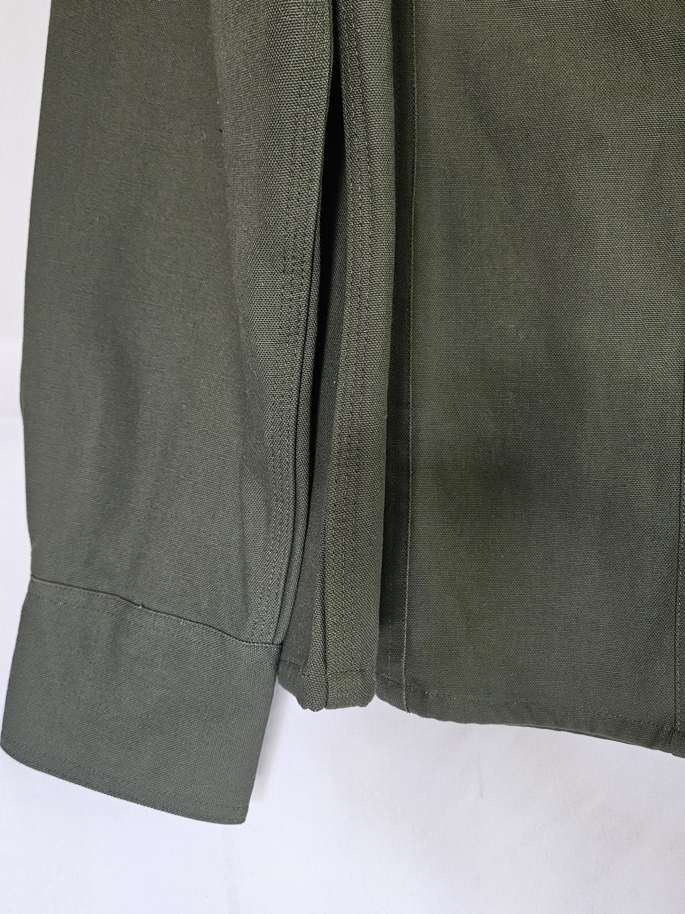 Carhartt Women's Olive Green Work Shirt Jacket Canvas Plaid Lined Shacket XL - Picture 6 of 11
